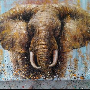 Elephant on light blue