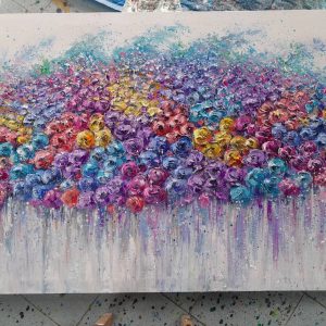 Swirls of purple and blue