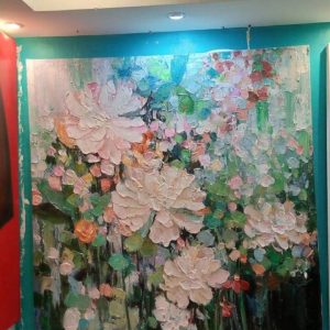 White flower in pond