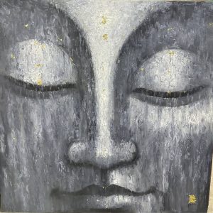 Dark Grey Buddha Face