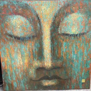 Turquoise Buddha Face 1
