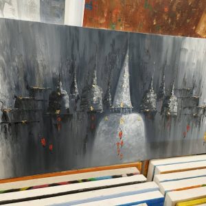 Green and Brown Buddha Face